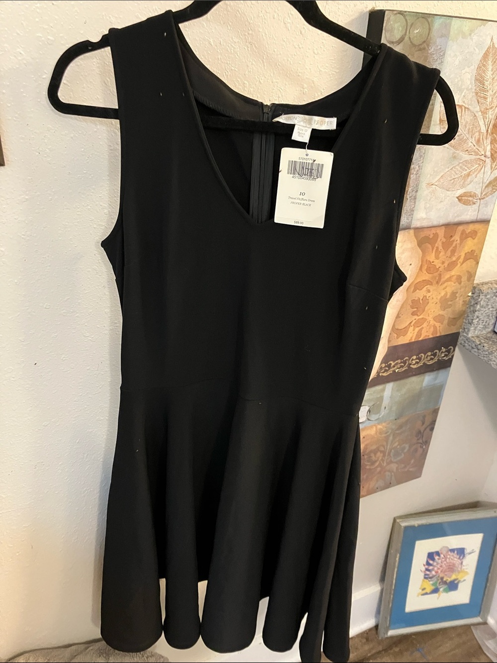 Boston Proper Black Sleeveless Fit-and-Flare Dress Size 10 Sexy NWTs! Vacation